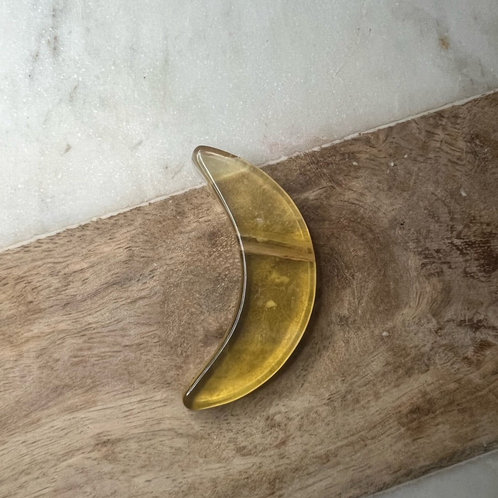 Yellow Fluorite Moon - Small